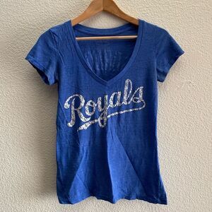Alex Gordon #4 Kansas City Royals MLB Majestic Threads V-Neck T-Shirt Small